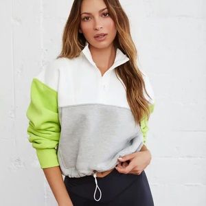 SALE! NWT VICI Sport Circuit Cotton Blend Pocketed Half Zip Pullover Colorblock